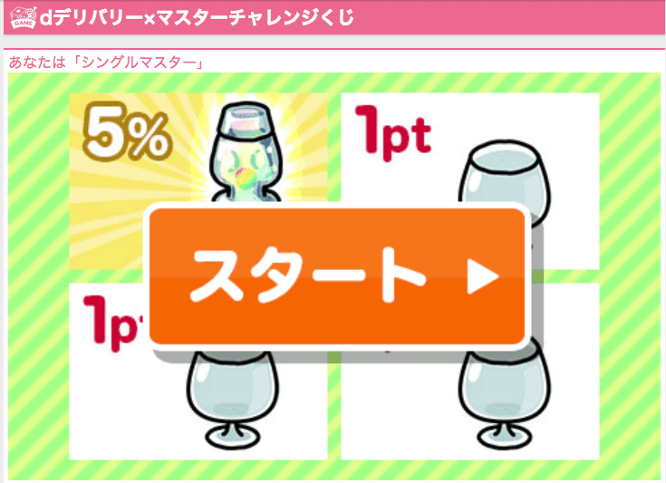 dデリバリーくじ「5%〜15%OFF」クーポン