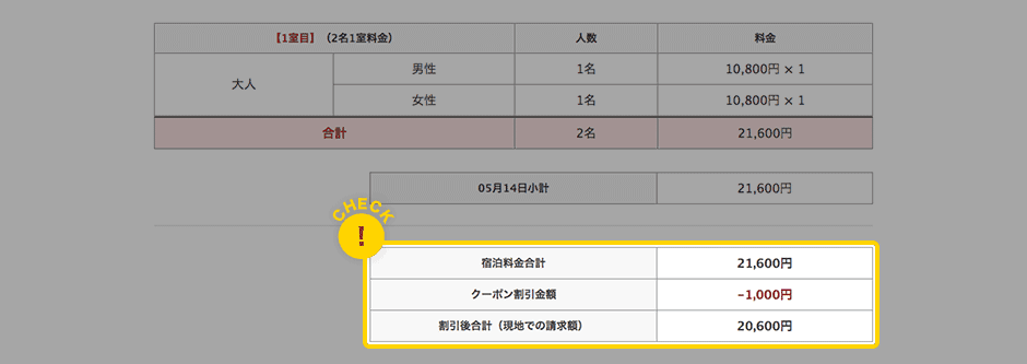 【使い方】ゆこゆこネットのクーポン利用方法3
