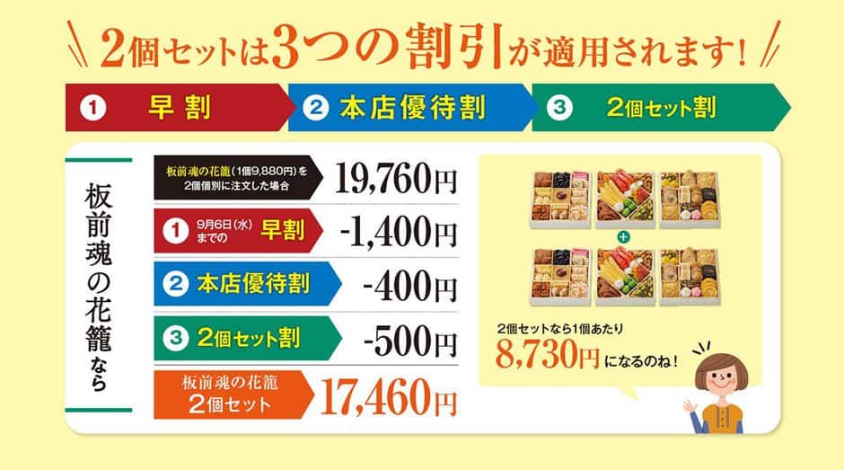 【2個セット限定】板前魂「500円OFF」セット割キャンペーン